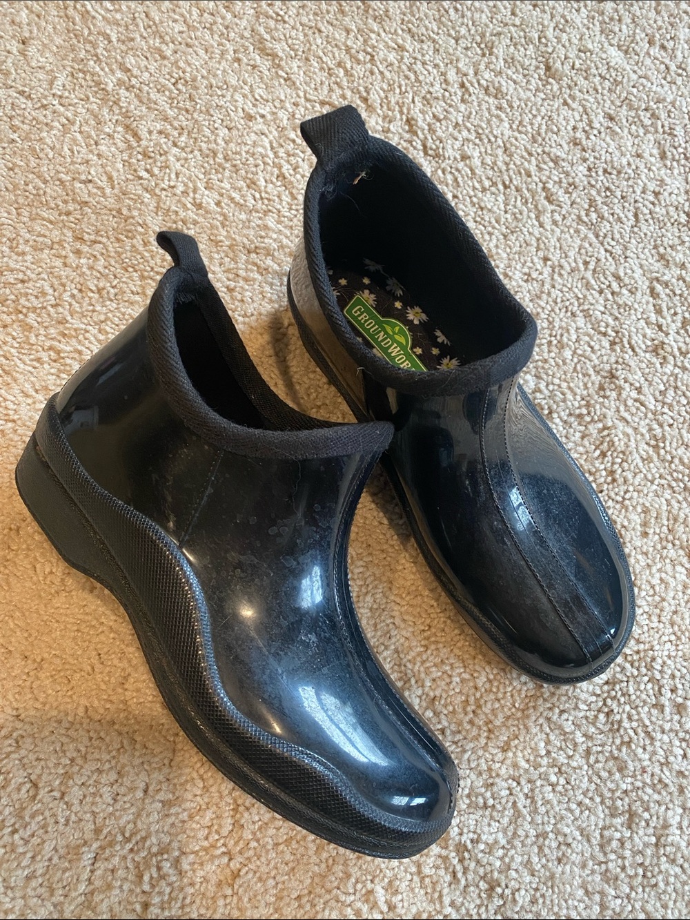 Groundwork Black Waterproof Slip-On Rain Clog